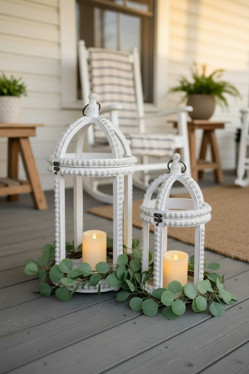 Wooden Beaded Lantern