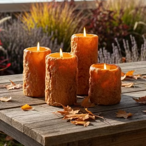 Orange Candle Pillar