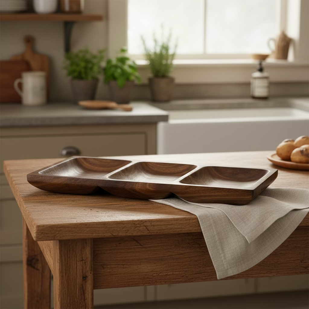 Wood Sectional Tray