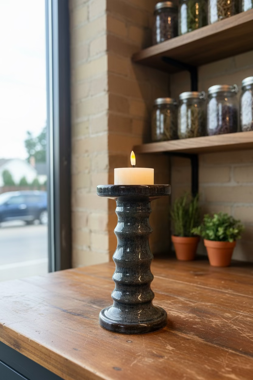 Jumbo Flameless Tealight - Cream