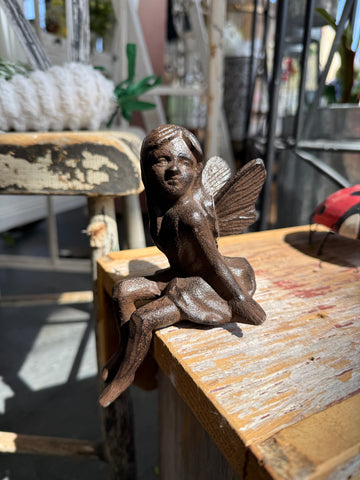 Metal Sitting Fairy