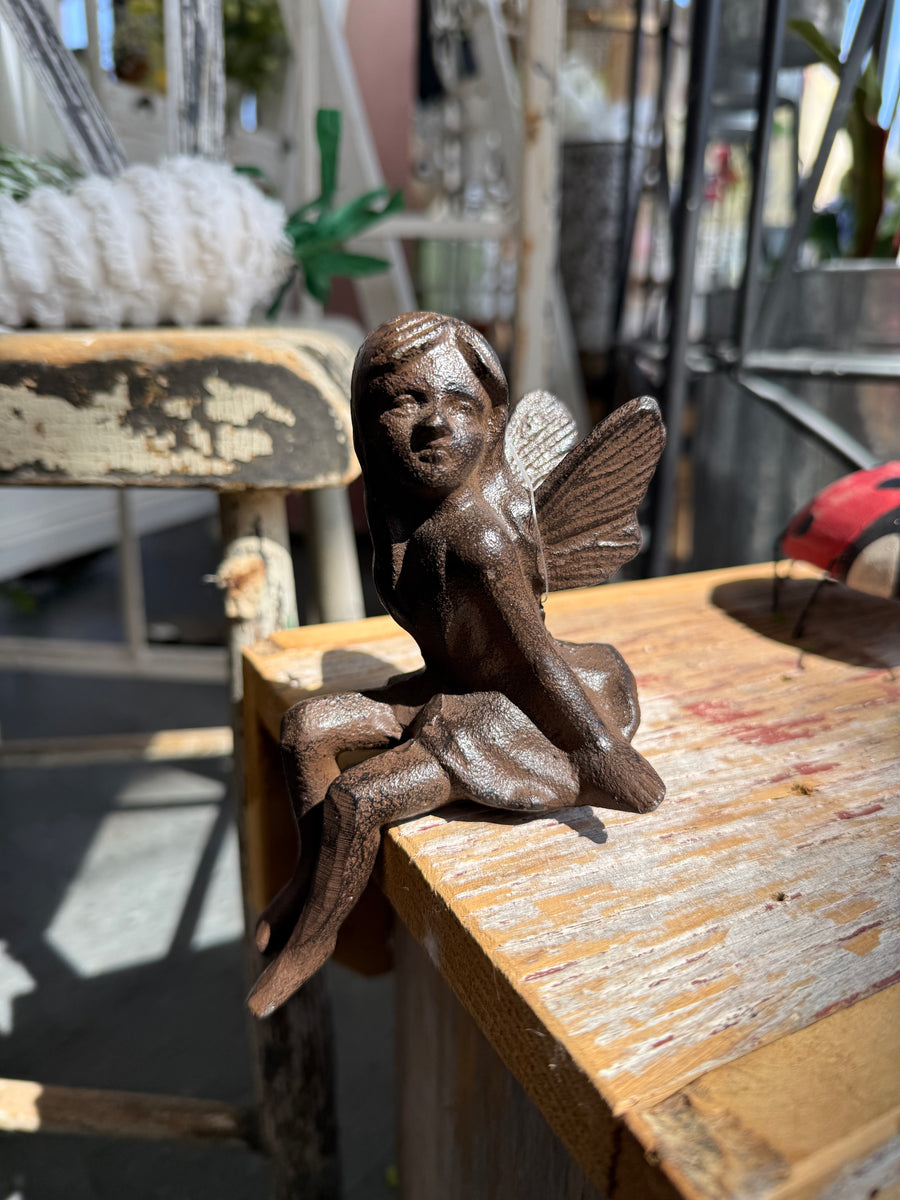 Metal Sitting Fairy