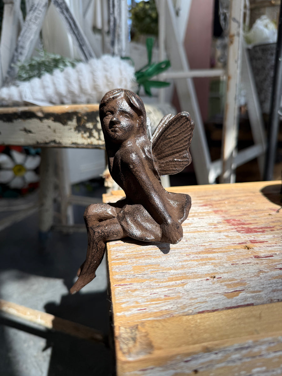 Metal Sitting Fairy