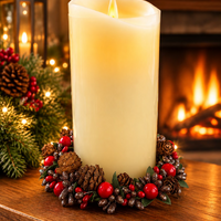 5" Berry Pinecone Candle Ring