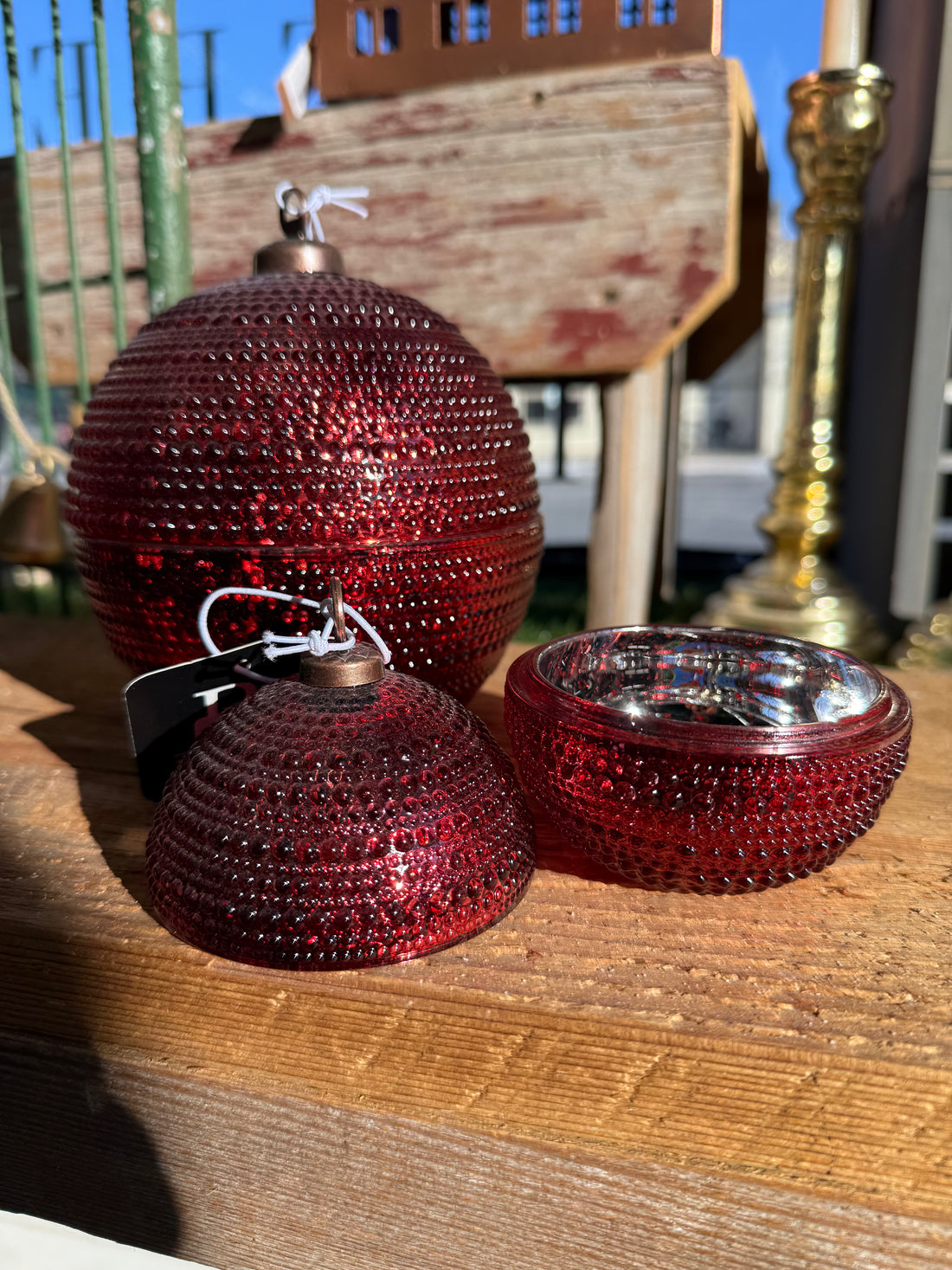 Red Dots Ornament Jar