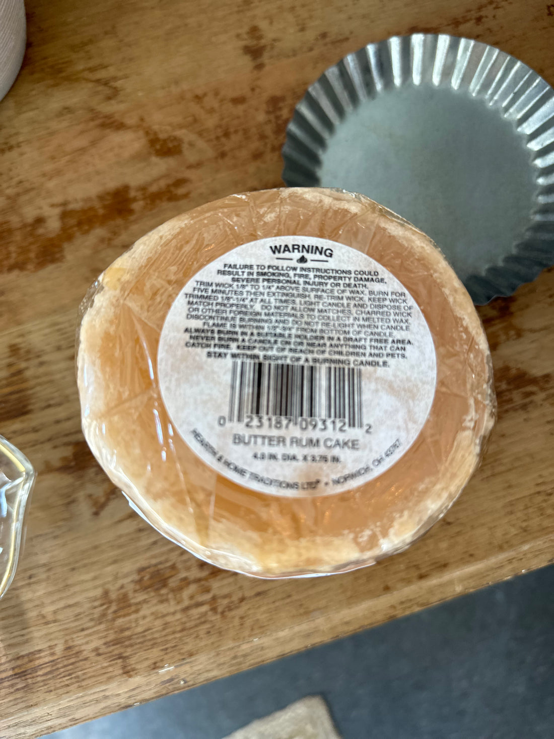 Butter Rum Candle + Candle Base Tray