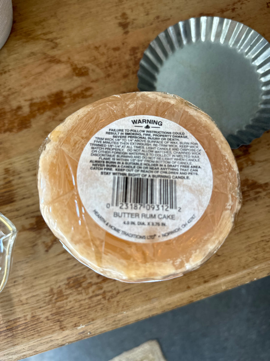 Butter Rum Candle + Candle Base Tray