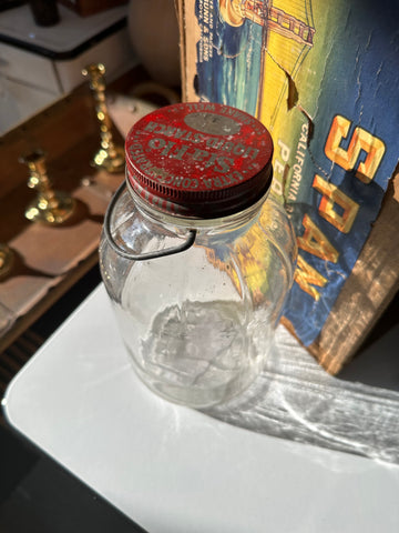 Vintage Glass Jar With Handle