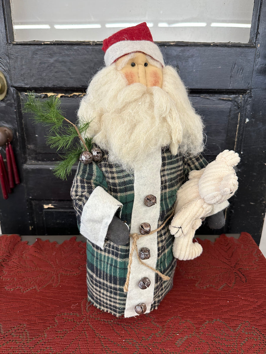 Vintage Santa With Teddy Bear