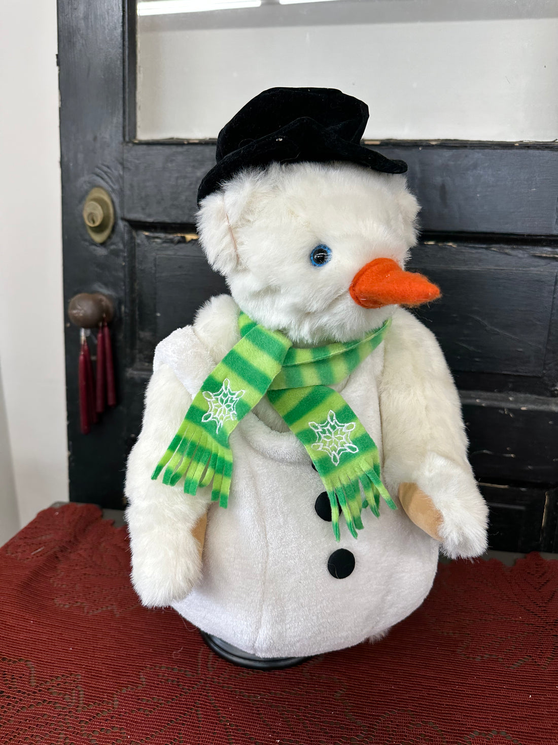 Vintage Teddy Bear Snowman