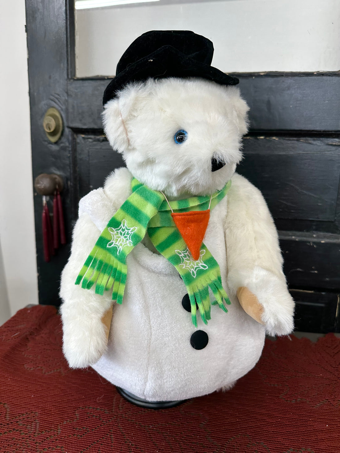 Vintage Teddy Bear Snowman