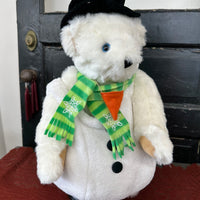 Vintage Teddy Bear Snowman