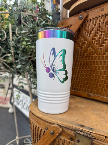 Semicolon Butterfly Tumbler