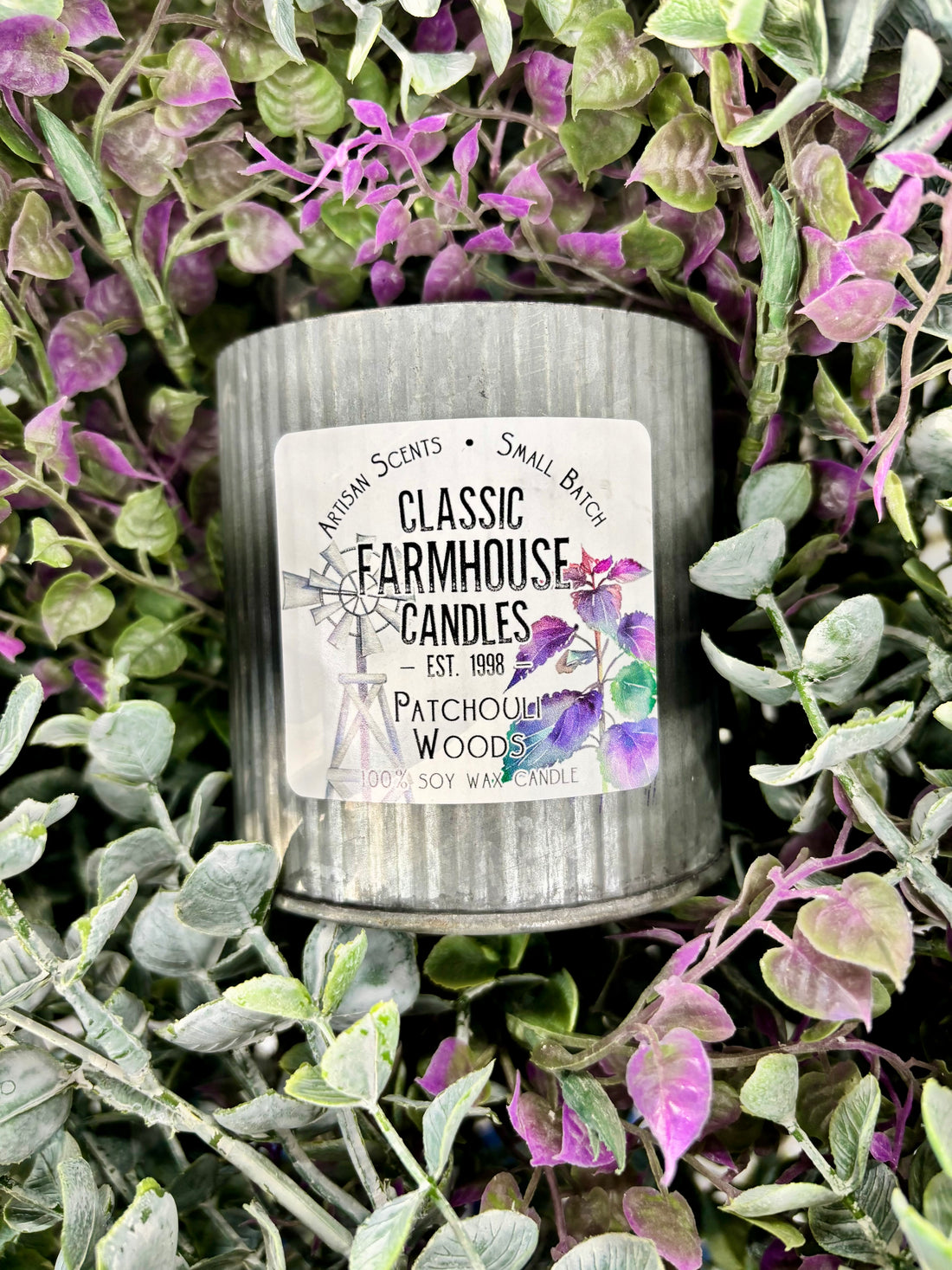 Patchouli Woods Tin Candle