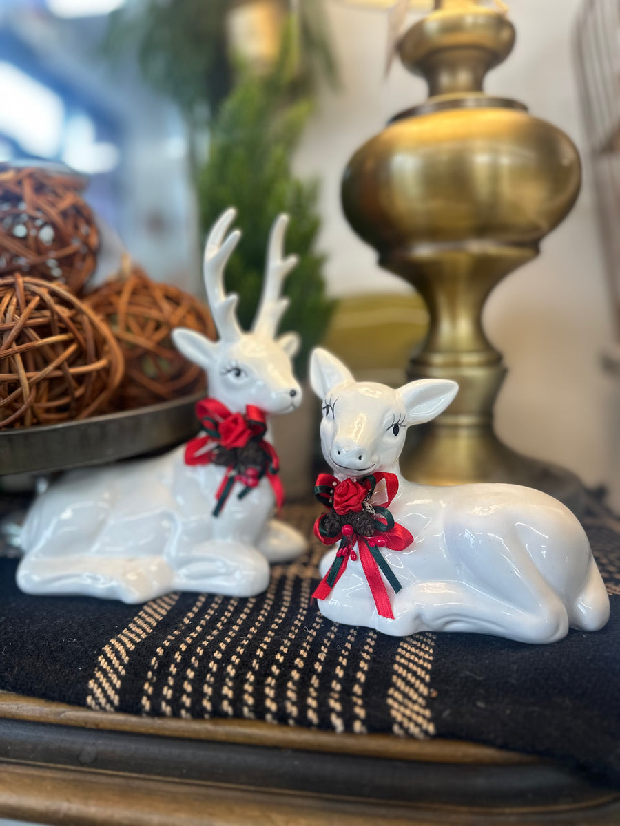 1990's Vintage Doe & Buck Figurines