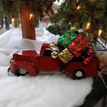 Metal Pick Up Truck With Tree + Gifts