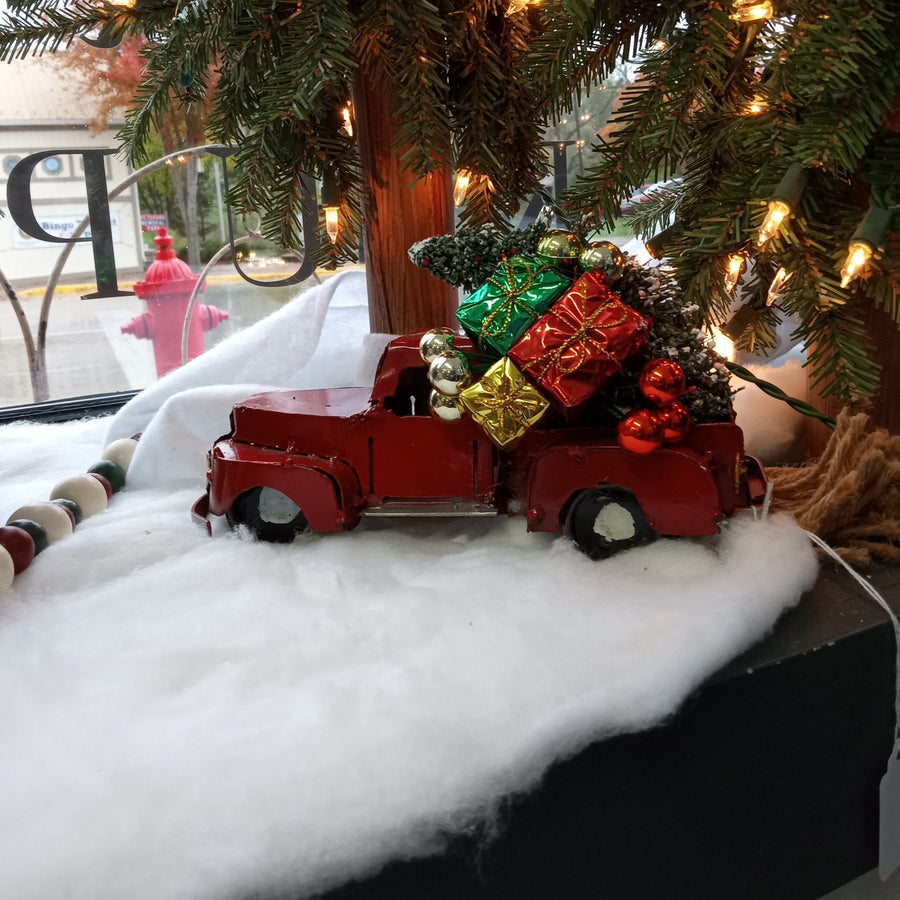 Metal Pick Up Truck With Tree + Gifts