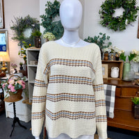 Stripe Knit Sweater - Oversized