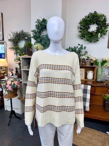 Stripe Knit Sweater - Oversized