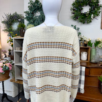 Stripe Knit Sweater - Oversized