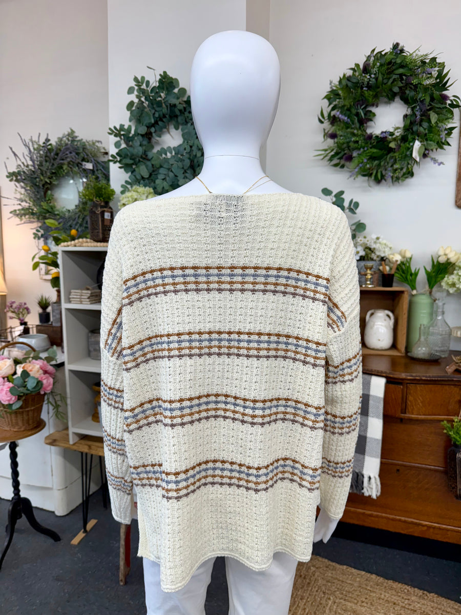 Stripe Knit Sweater - Oversized