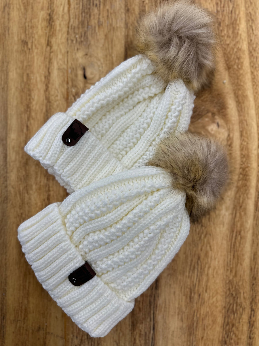 Wisconsin Winter Hat - Cream