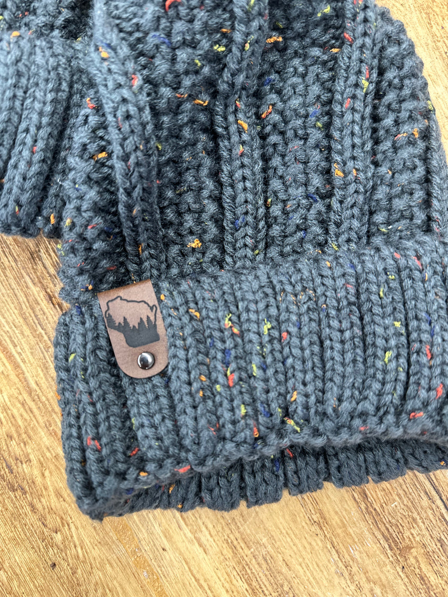 Wisconsin Winter Hat - Gray Speckled