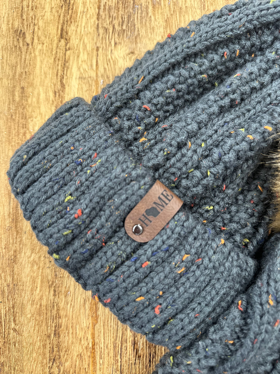 Wisconsin Winter Hat - Gray Speckled