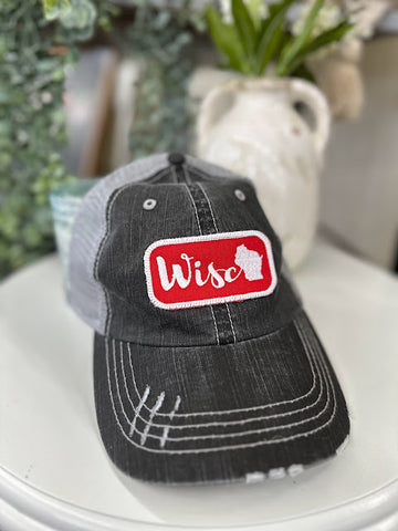 Distressed Wisconsin Hat - Wisc Patch