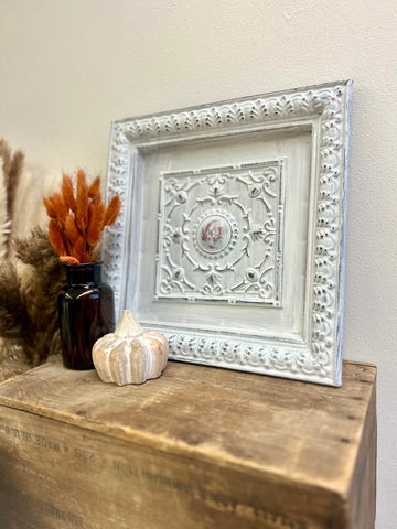 White Distressed Square