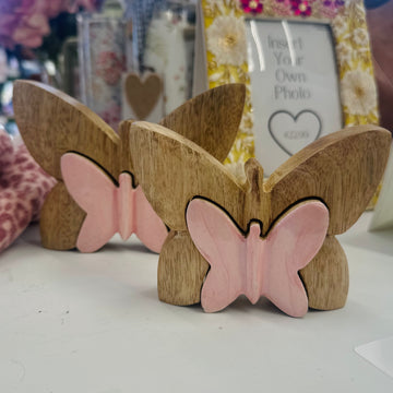 Pink Nesting Wooden Butterflies