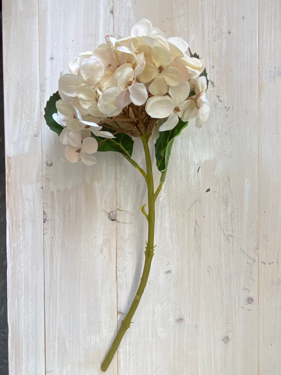 13" Cream Hydrangea Pick