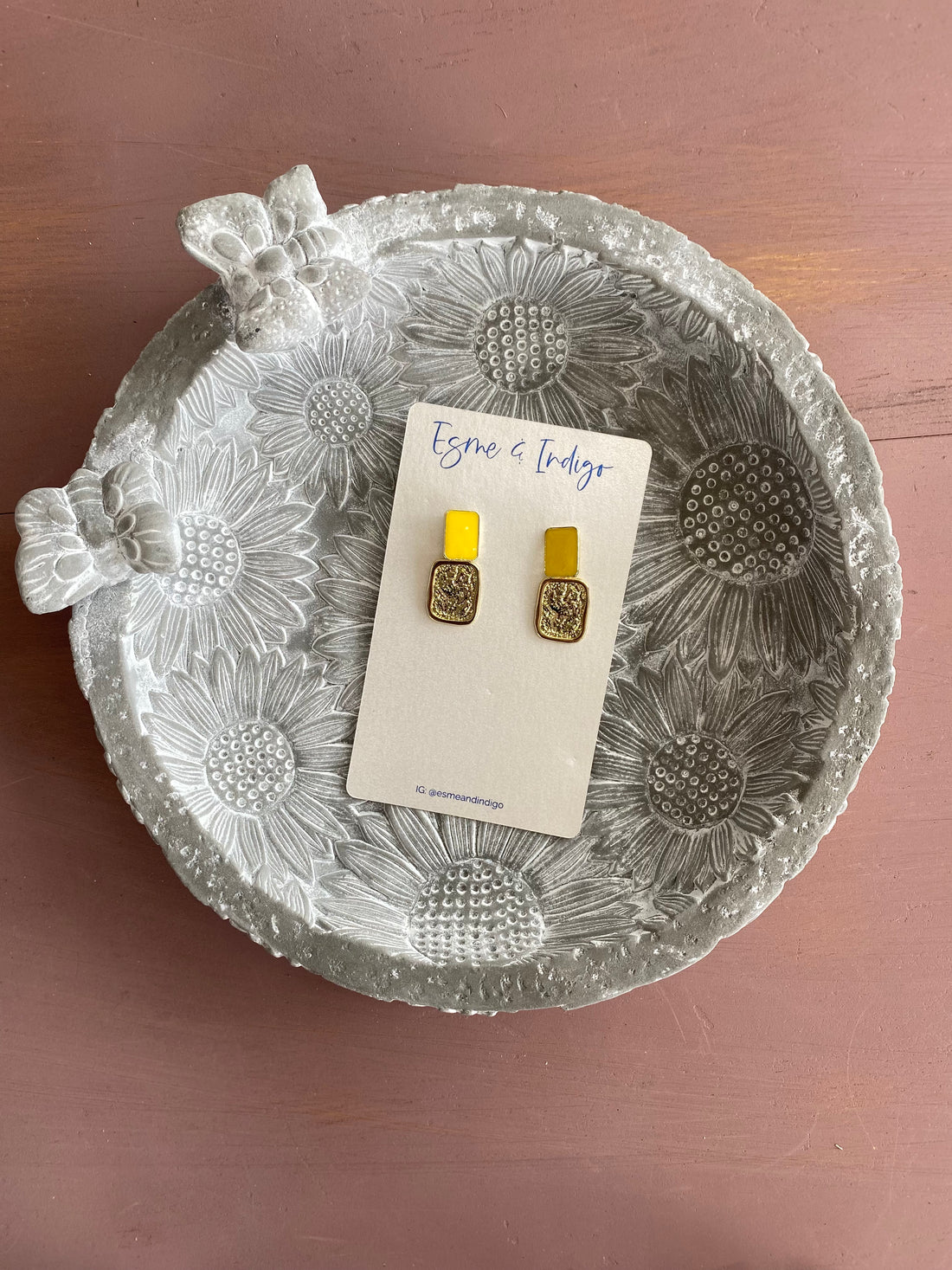 Anna Earrings - Yellow