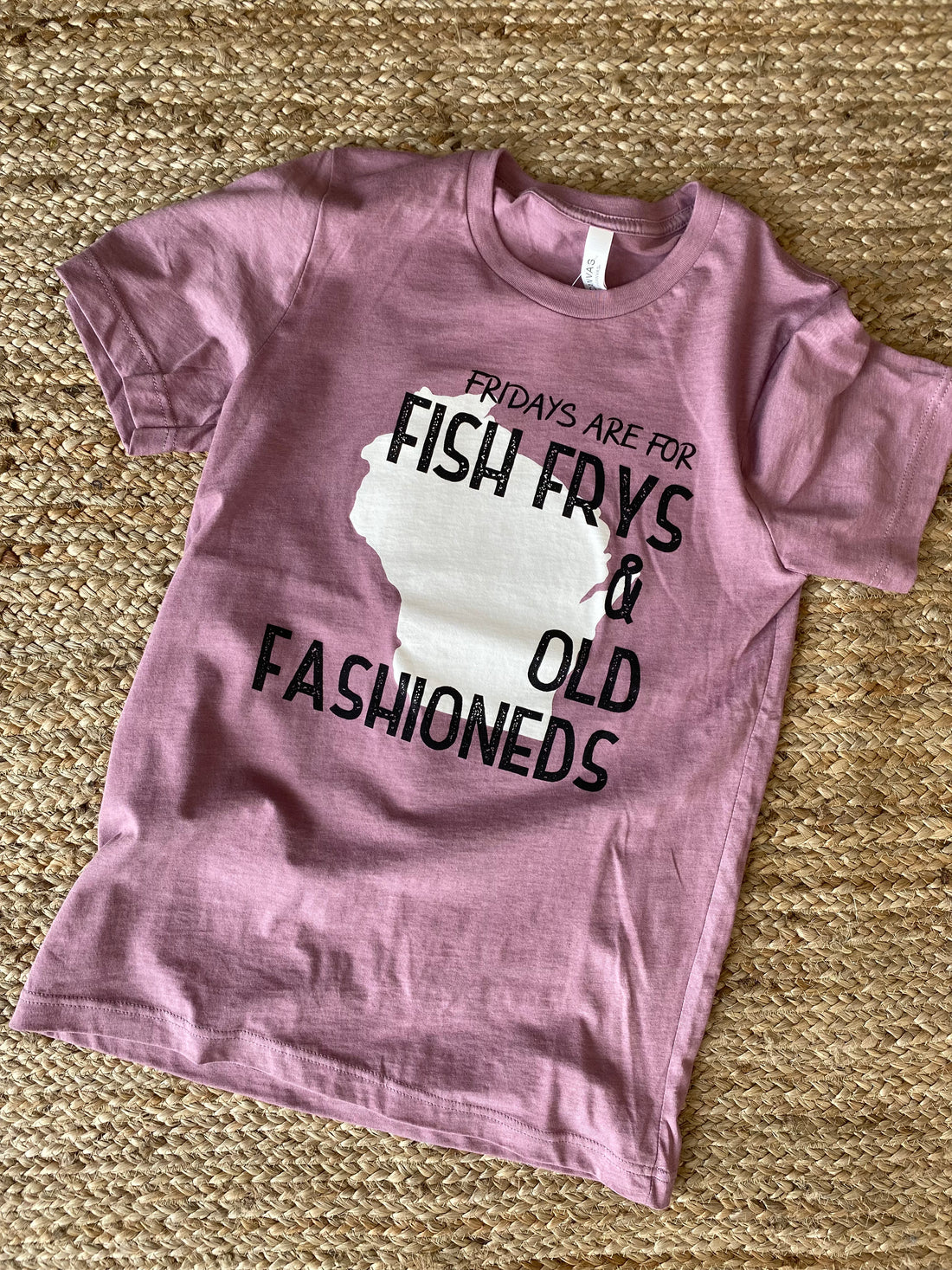 Fridays are for Fish Frys and Old Fashioneds Purple Tee - Unisex!