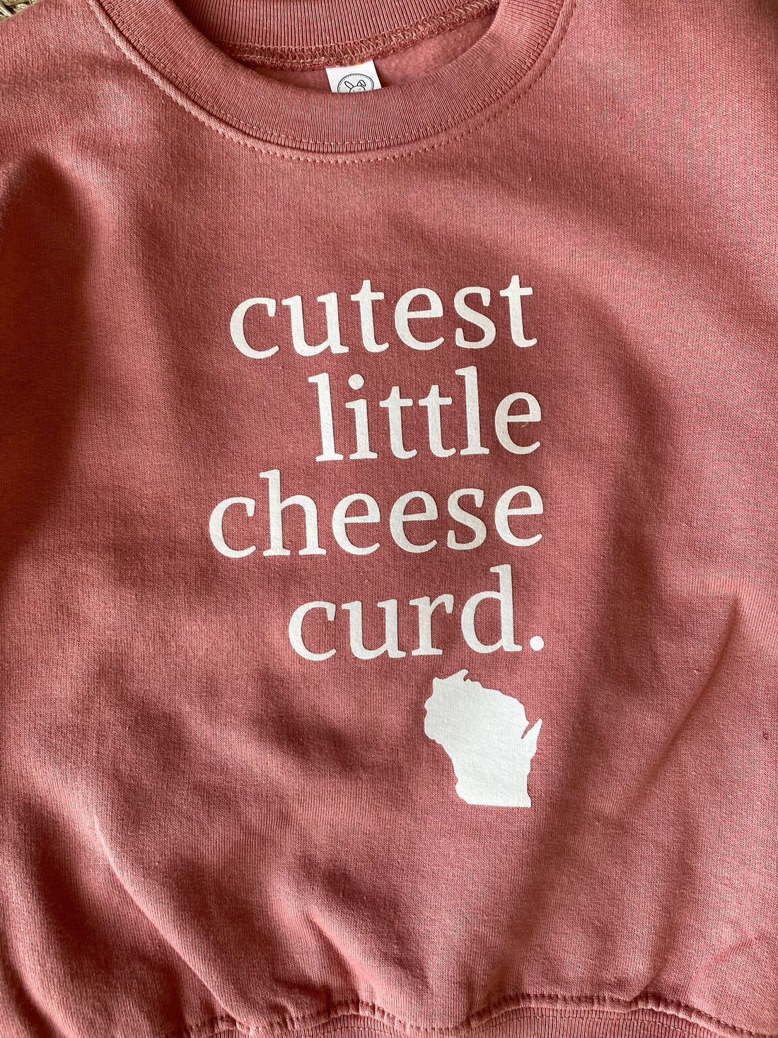 Cutest Little Cheese Curd Sweatshirt Crewneck - Mauve