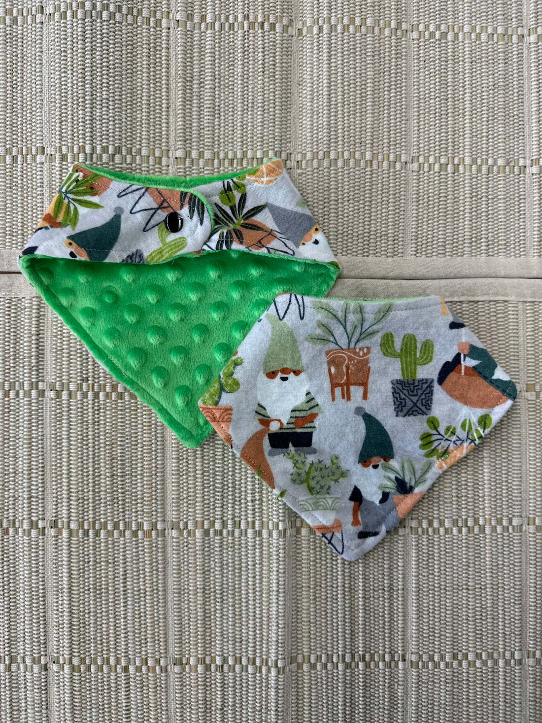 Plants & Gnomes Baby Bib Bandana