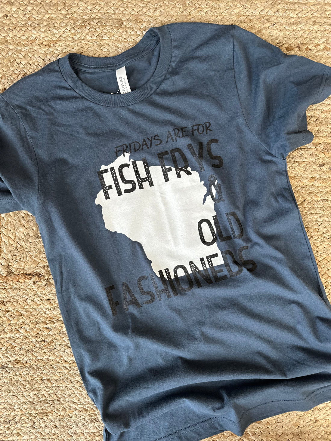 Fish Frys and Old Fashioneds Dark Blue Tee