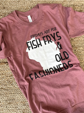 Fish Frys and Old Fashioneds Heather Red Tee - Unisex!
