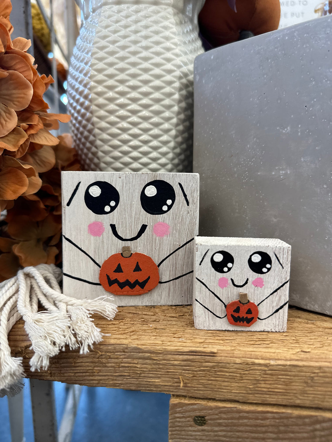 Handcrafted Wooden Ghost Block