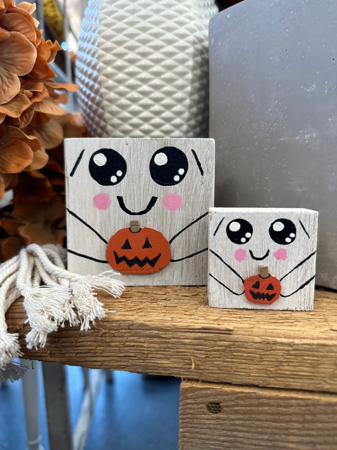 Handcrafted Wooden Ghost Block