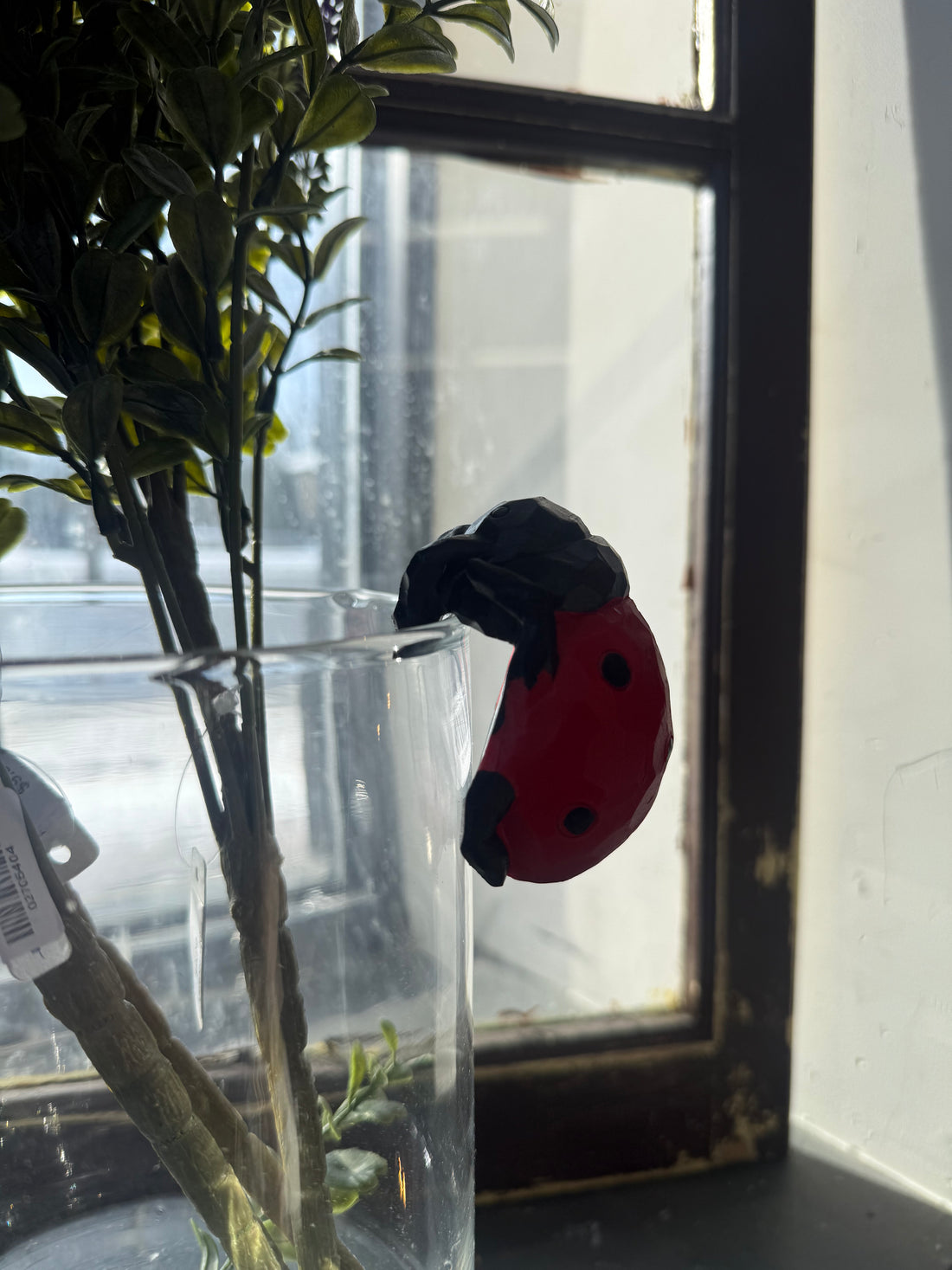 Resin Ladybug Pot Hanger