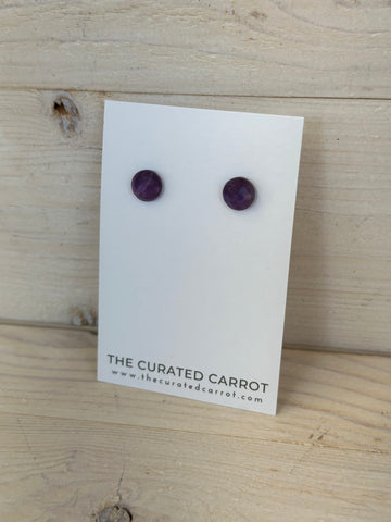 Purple Stud Earrings