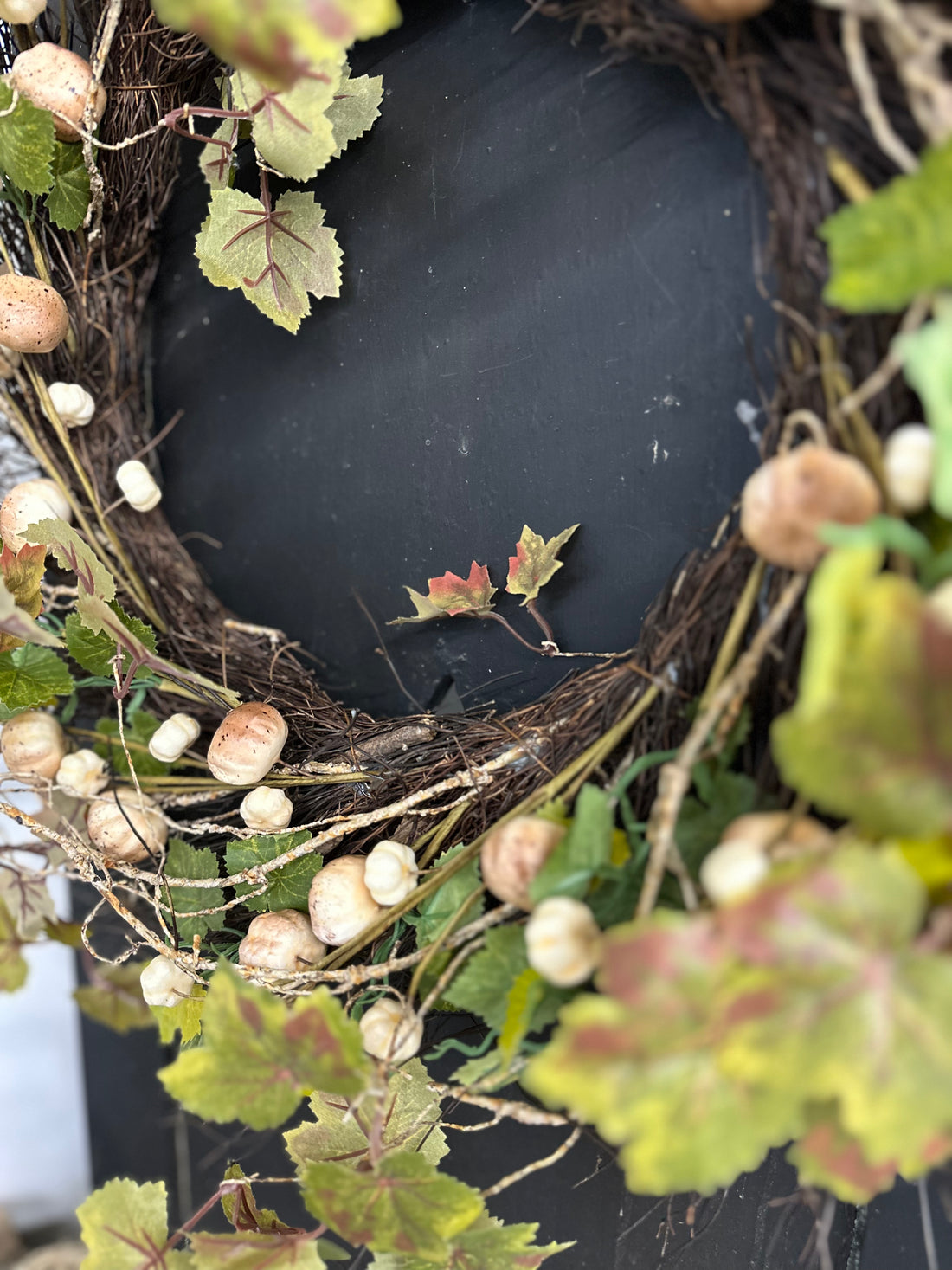 White Pumpkin Wreath