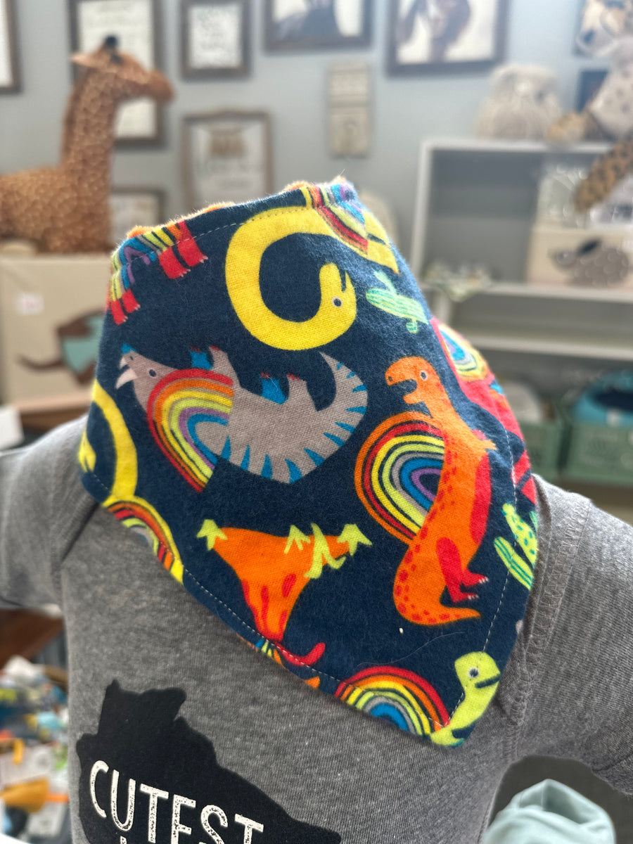 Rainbow Dinosaurs Baby Bib Bandana