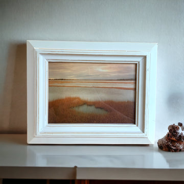 Moody Marsh in White Distressed Frame
