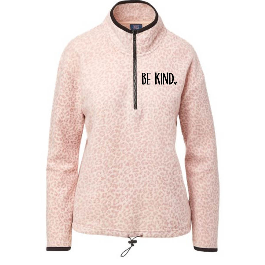 Be Kind Pink Leopard Pullover