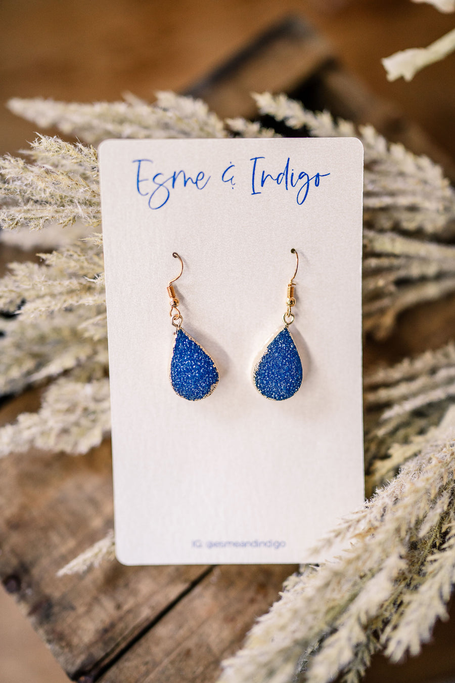 Grace Earrings - Navy