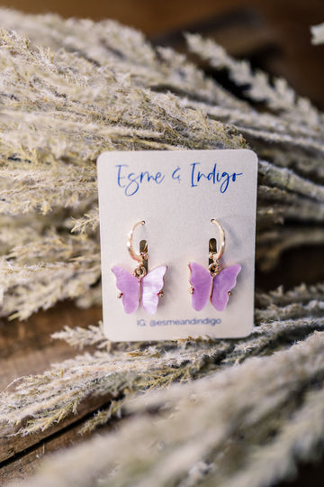 Brooke Earrings - Large Purple