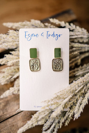 Anna Earrings - Olive