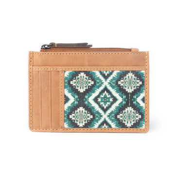 Myra Bags "Desert Diamond Credit Card Holder In Brown And Green"